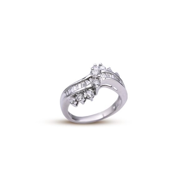Imported White Gold Diamond Ring