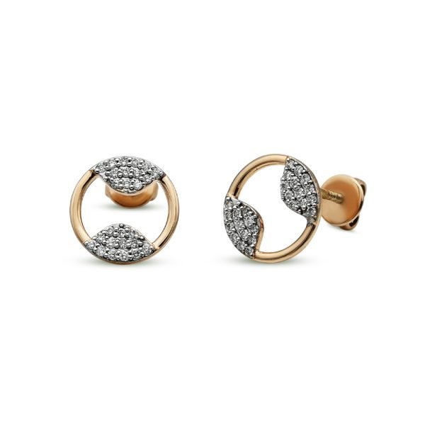 Rose Gold Diamond Earrings