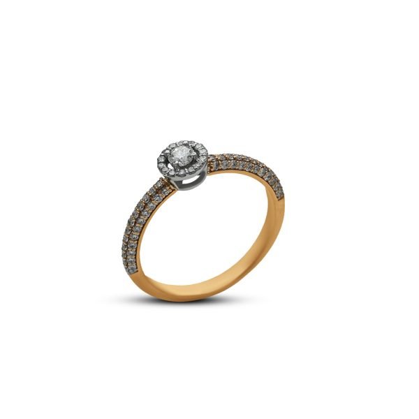 White & Rose Gold Diamond Ring